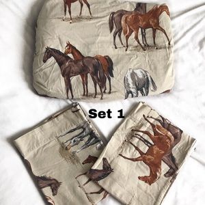Horse twin sheet set
